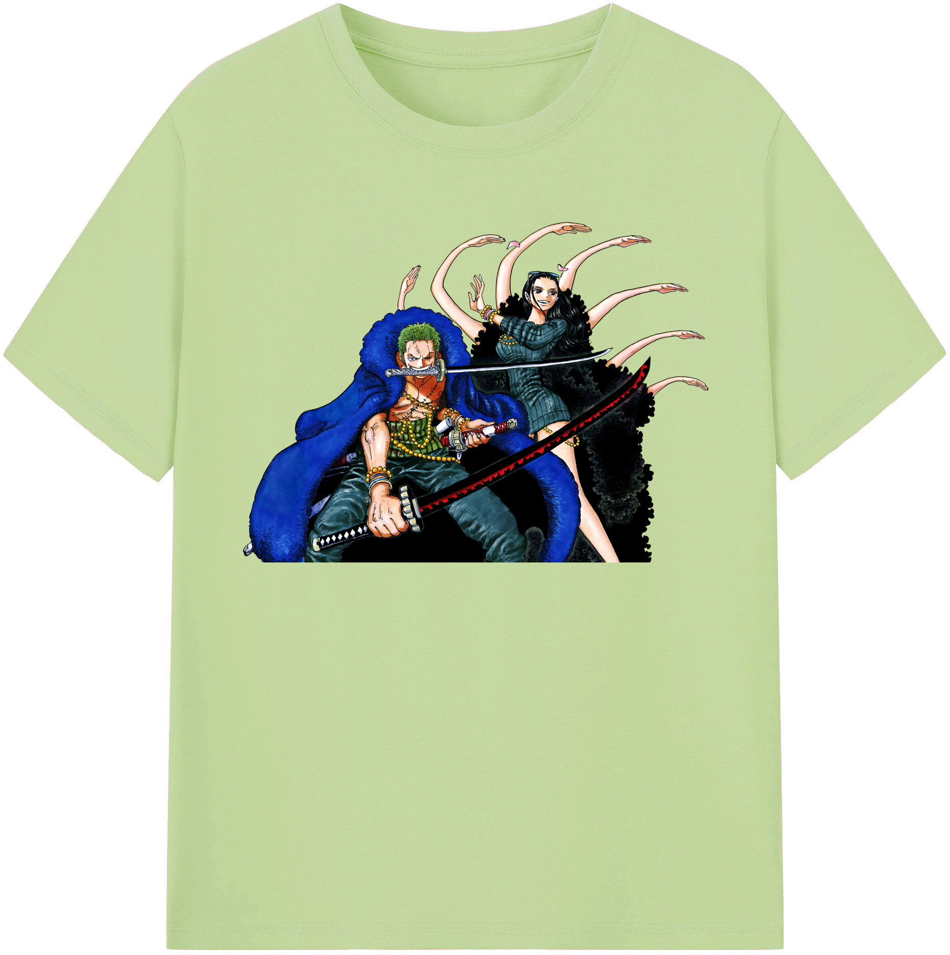 ワンピース ロロノア・ゾロ ONE PIECE Roronoa Zoro 綿100％半袖Tシャツ（フロントプリント）